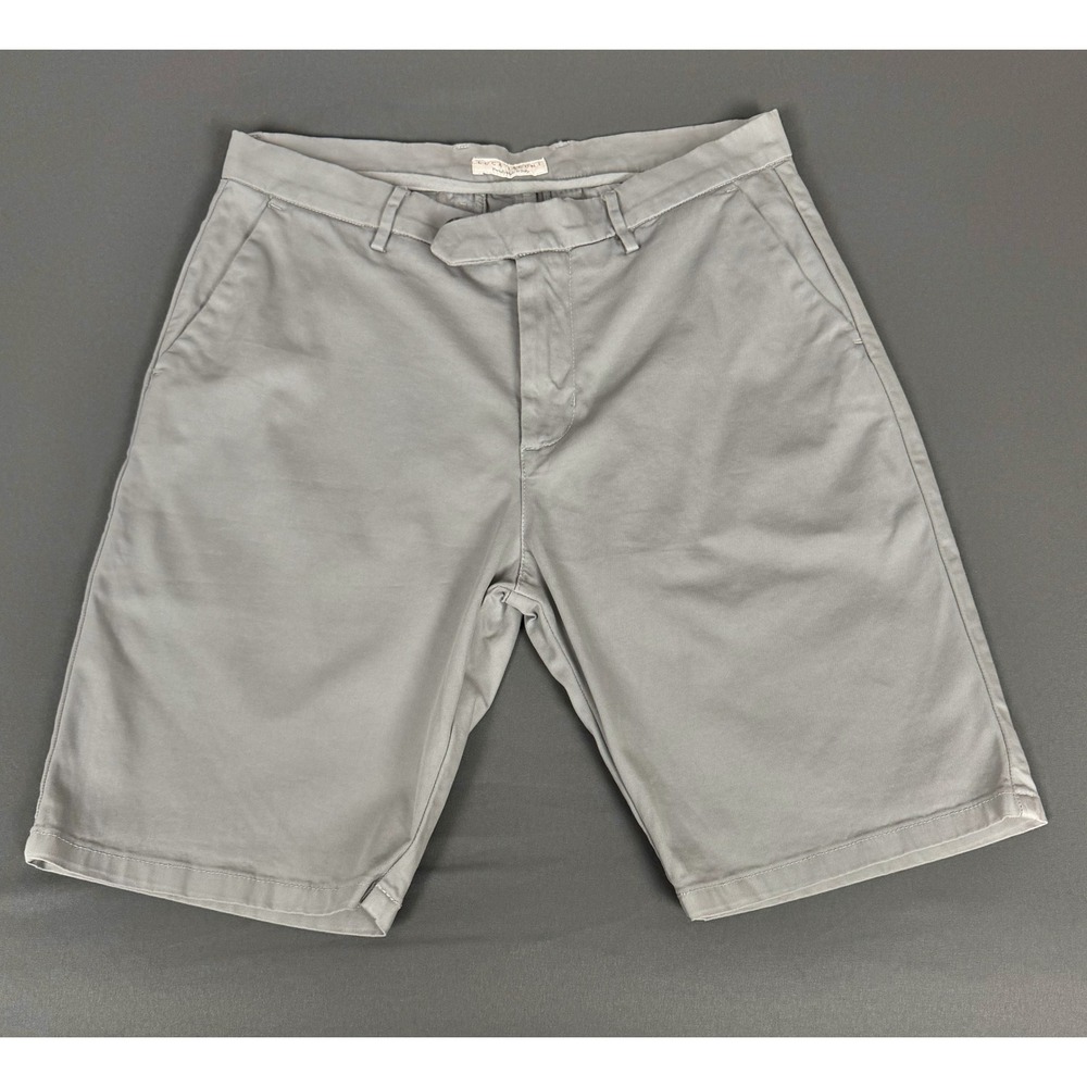Luca Faloni Cotton Shorts Mens 32 Grey Made in Italy Chino Stretch Slim Fit